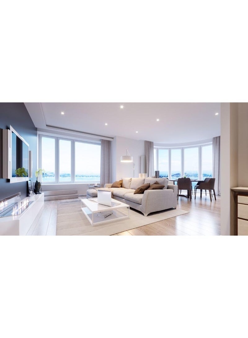 فكسر مصباح سقف داخلي LED بقوة 7 واط، قطره 9 سم (3.5 بوصة) - أبيض وأبيض دافئ - Image 2